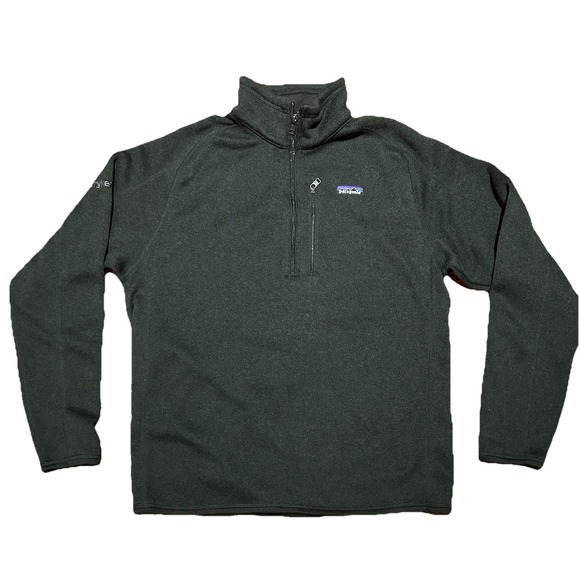 Patagonia Better Sweater Mens L Black 1/4 Zip Fleece Sweatshirt Company Branded - Picture 1 of 9